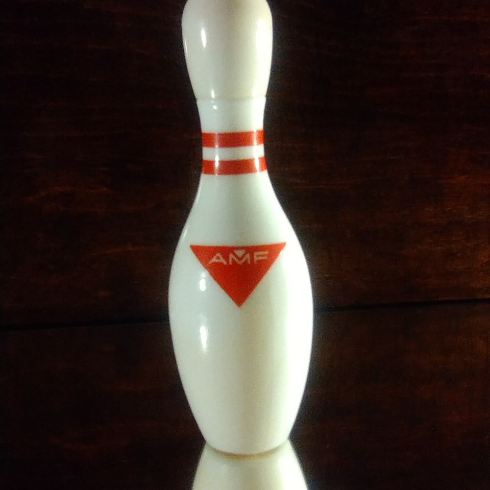 Vintage Avon AMF Bowling Pin with Red Accents